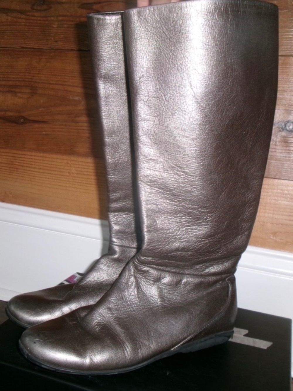Prada vintage silver boots size 38